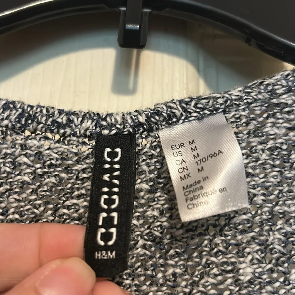 H&M Gray Open Front Cardigan Size Medium